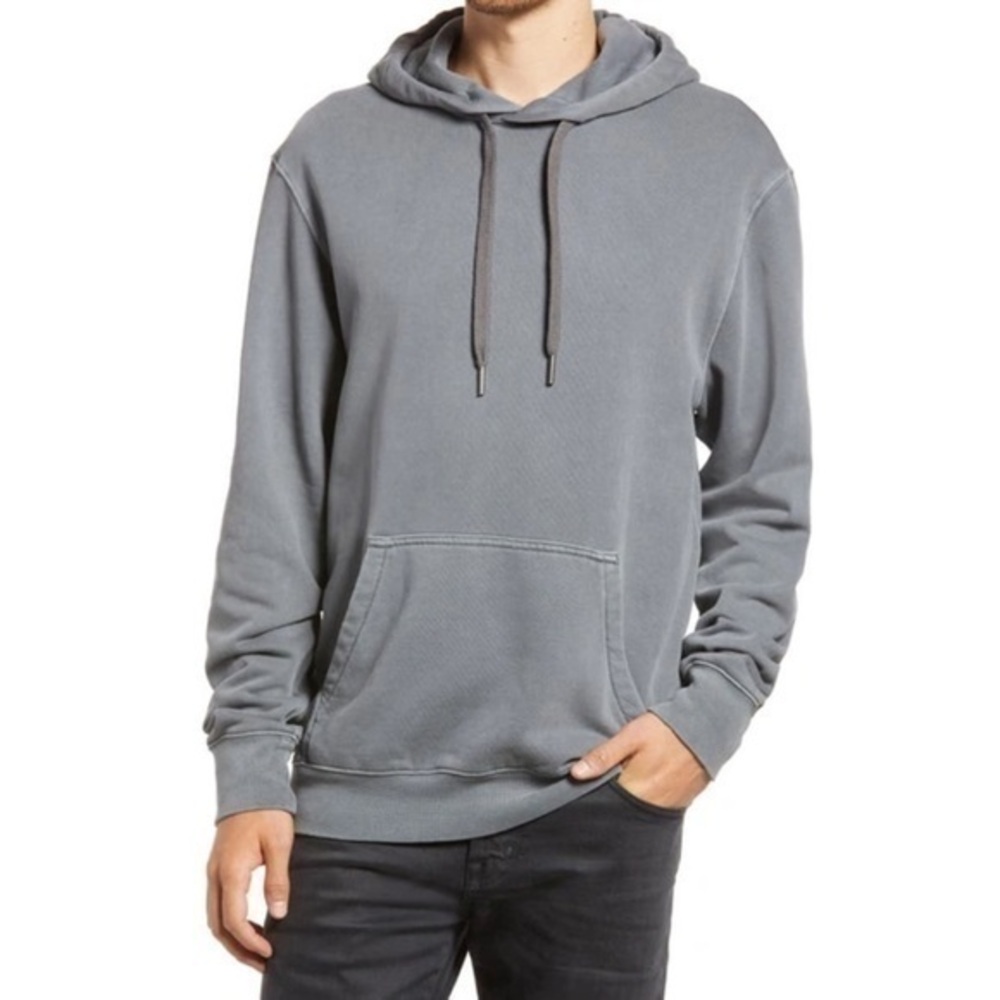 Rails Fulton Faded Charcoal Long Sleeve Pullover Hoodie Size M NWT‎
